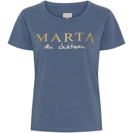 marta t-shirts_toppe Marta - Jeanette t-shirt, denim blue