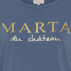 marta t-shirts_toppe Marta - Jeanette t-shirt, denim blue