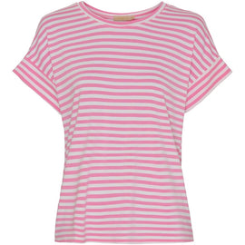 marta t-shirts_toppe Marta - Lotte t-shirt, bubblegum stribe - 85356