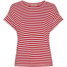 marta t-shirts_toppe Marta - Lotte t-shirt, red stribe - 85356