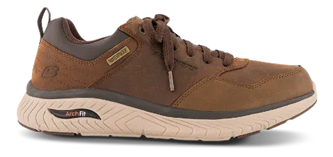 Skechers - Arch Fit Crosser waterproof herresko, brun - 205347