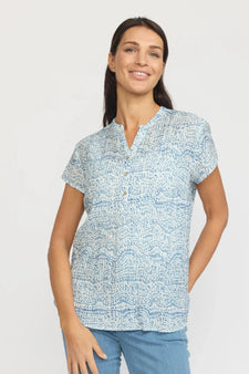 2B bluser_skjorter 2B - Beate bluse, blue