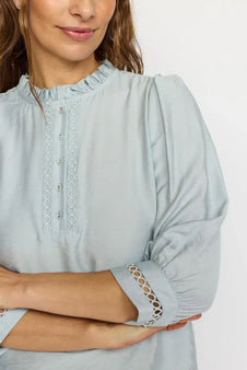 2B bluser_skjorter 2B - Eloha bluse, blå