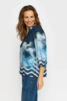 2B bluser_skjorter 2B - Epel bluse, blå