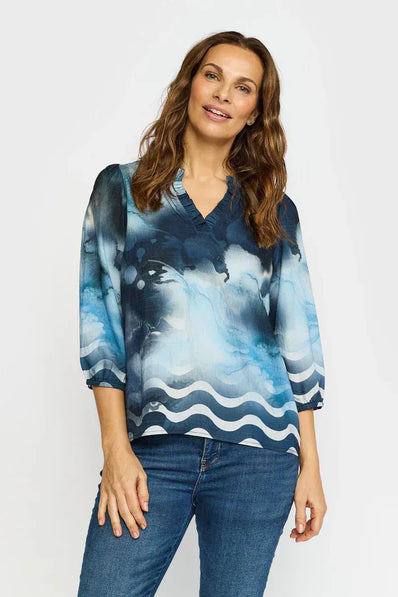 2B bluser_skjorter 2B - Epel bluse, blå