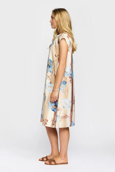 2B bluser_skjorter 2B - Isabell kjole, sand flower