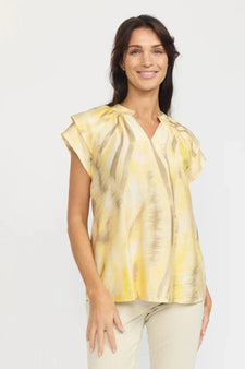 2B bluser_skjorter 2B - Karit bluse, yellow spot