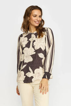 2B bluser_skjorter 2B - Mava bluse, brun