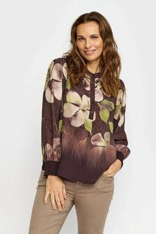 2B bluser_skjorter 2B - Melina bluse, brun