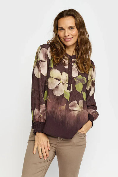 2B bluser_skjorter 2B - Melina bluse, brun