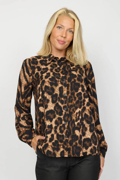 2B bluser_skjorter 2B - Scarlet bluse, leopard