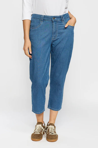 2B bukser_leggiens_shorts 2B - Fie capribukser, denim