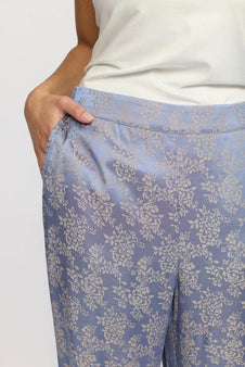 2B bukser_leggiens_shorts 2B - Jerte bukser, blue jacquard