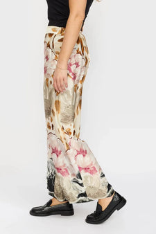 2B bukser_leggiens_shorts 2B - Talea bukser, rose border - 1012698