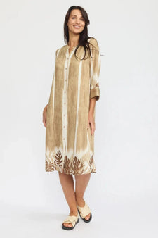 2B kjoler_nederdele 2B - Ket kjole, sand stripe