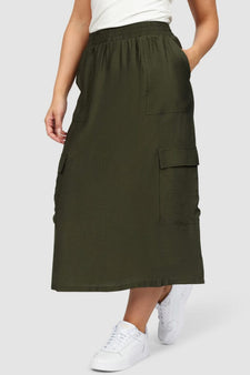 2B kjoler_nederdele 2B - Nicha nededel, army grøn
