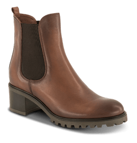 B&Co korte støvler B&CO - Damestøvle, brun skind - 2PANZ216