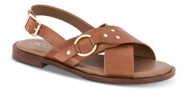 B&Co sandaler lav hæl B&CO - Damesandal, brun skind - 3310-16609