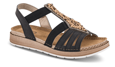 B&Co sandaler lav hæl B&CO - Damesandal, sort - GSAA0100