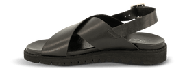 B&Co sandaler lav hæl B&CO - Damesandal, sort skind - PI-2701