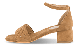 B&Co sko med hæl B&CO - Damesandal med hæl, brun - K-13527