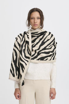 B-Young tørklæder ONESIZE B-Young - Vibra tørklæde, sort/beige - 20817266