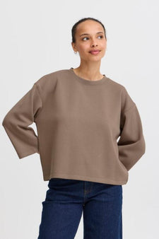 B-Young trøje_strik_cardigan B-Young - Bluse, walnut - 20815324