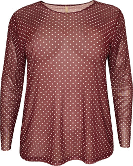 Cassiopeia t-shirts_toppe Cassiopeia - Gwenna meshbluse, bordeuax