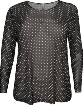 Cassiopeia t-shirts_toppe Cassiopeia- Gwenna meshbluse, sort