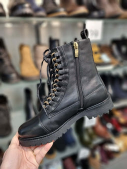 Copenhagen Shoes korte støvler Copenhagen Shoes - New Rock damestøvle, sort skind