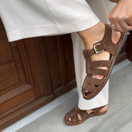 Copenhagen Shoes sandaler lav hæl Copenhagen Shoes - Estelle sandal, tan - 8925