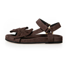 Copenhagen Shoes sandaler lav hæl Copenhagen Shoes - Sky and diamonds sandal, dark brown - cs8358