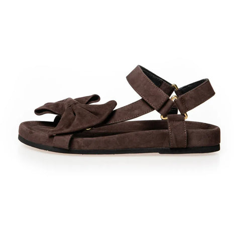 Copenhagen Shoes sandaler lav hæl Copenhagen Shoes - Sky and diamonds sandal, dark brown - cs8358