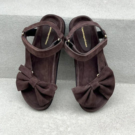 Copenhagen Shoes sandaler lav hæl Copenhagen Shoes - Sky and diamonds sandal, dark brown - cs8358