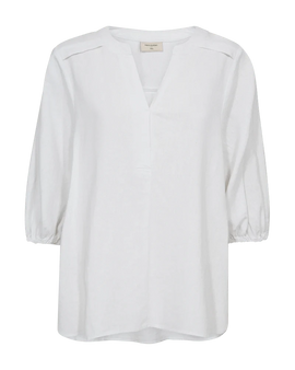 Free bluser_skjorter Freequent - Lava hørbluse, hvid - 204290