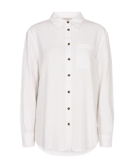 Free bluser_skjorter Freequent - Lava hørskjorte, hvid - 126528