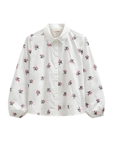 Free bluser_skjorter Freequent - Leila skjorte med blomstermønster, hvid - 207433