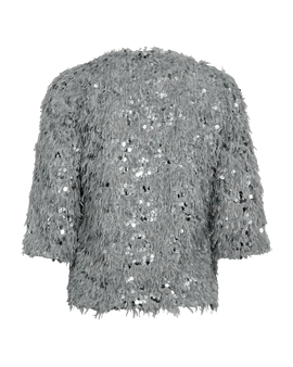 Free bluser_skjorter Freequent - Nolla bluse med pailletter, sølv - 207136