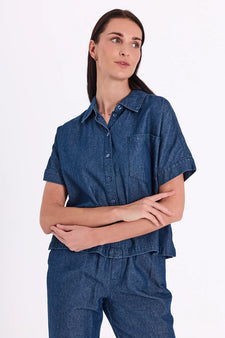 Free bluser_skjorter Freequent - Ronda denimskjorte, blå - 208140