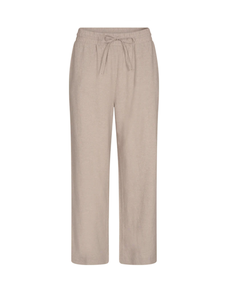 Free bukser_leggiens_shorts Freequent - Lava ankel hørbukser, beige