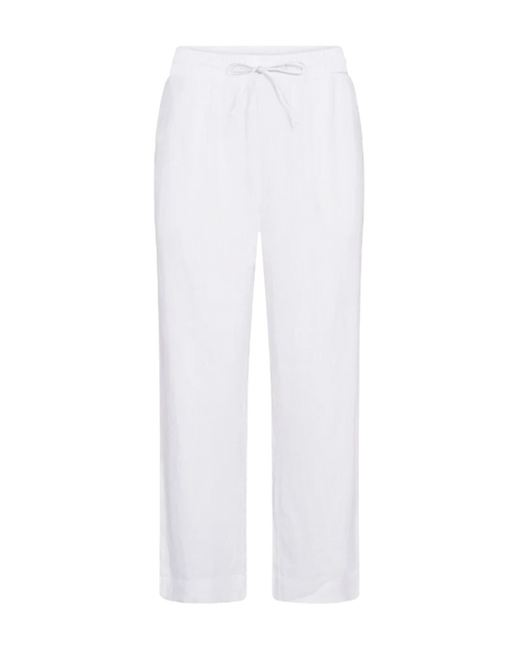 Free bukser_leggiens_shorts Freequent - Lava ankel hørbukser, hvid - 124620