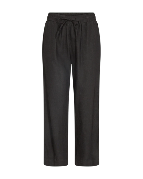 Free bukser_leggiens_shorts Freequent - Lava ankel hørbukser, sort - 124620