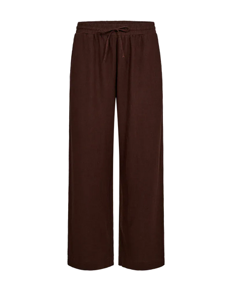 Free bukser_leggiens_shorts Freequent - Lava hørbukser ankel, brun - 124620