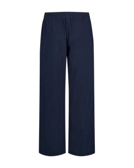 Free bukser_leggiens_shorts Freequent - Lava hørbukser ankel, navy - 124620