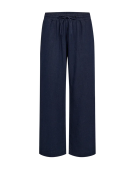 Free bukser_leggiens_shorts Freequent - Lava hørbukser ankel, navy - 124620