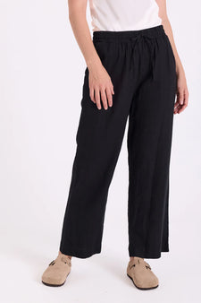 Free bukser_leggiens_shorts Freequent - Lava hørbukser ankel, sort - 124620