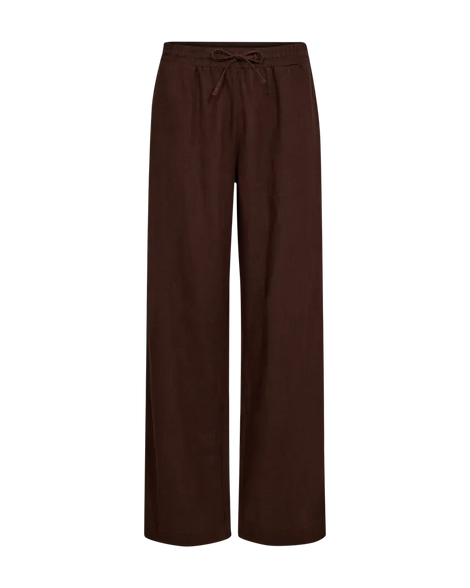 Free bukser_leggiens_shorts Freequent - Lava hørbukser, brun - 127405
