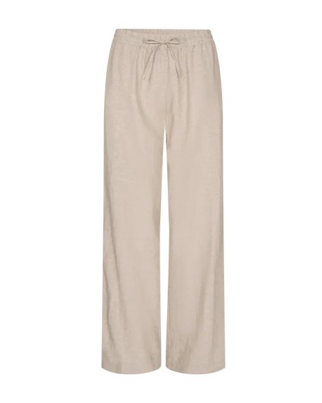 Free bukser_leggiens_shorts Freequent - Lava hørbukser, sand - 127405
