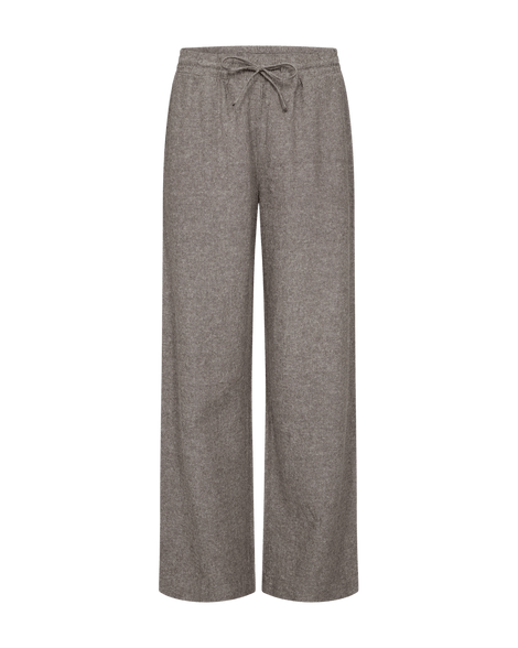 Free bukser_leggiens_shorts Freequent - Lava hørebukser ankel, morel melange - 124620
