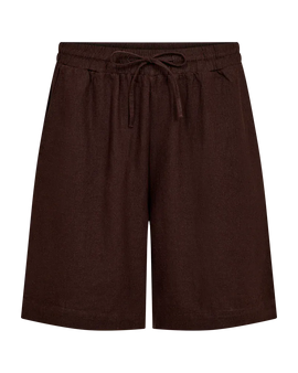 Free bukser_leggiens_shorts Freequent - Lava hørshorts, brun - 204168